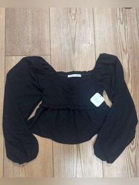 Altar'd State Black Long-Sleeve Top